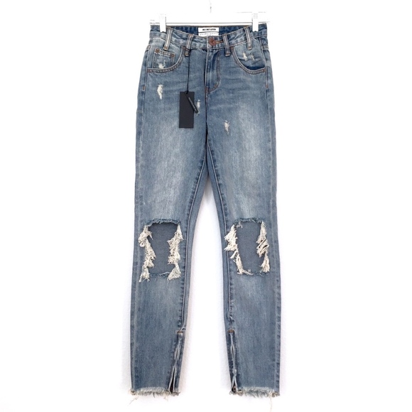 ONE TEASPOON Whiskey High Waist Freebirds Jeans - Picture 4 of 7